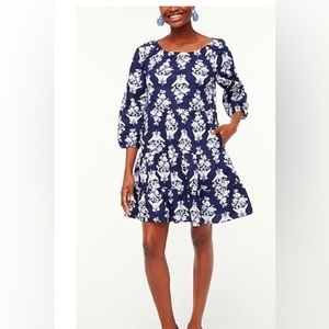 J Crew Factory Cotton-blend poplin raglan tiered mini dress - size xs